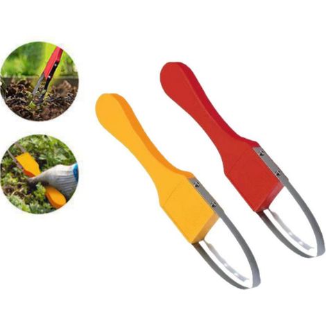 2PCS Outil de désherbage manuel de jardin en fer avec poignée pour désherbeur manuel,Poignée en plastique (1/4)