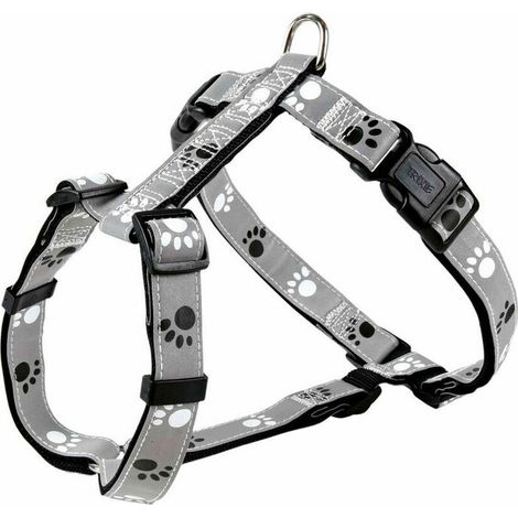 Imbracatura per Cani Trixie Silver Reflect Nero Grigio (1/5)