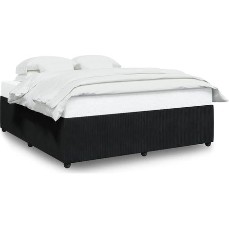 Bettgestell Schwarz 180 x 200 cm Samt