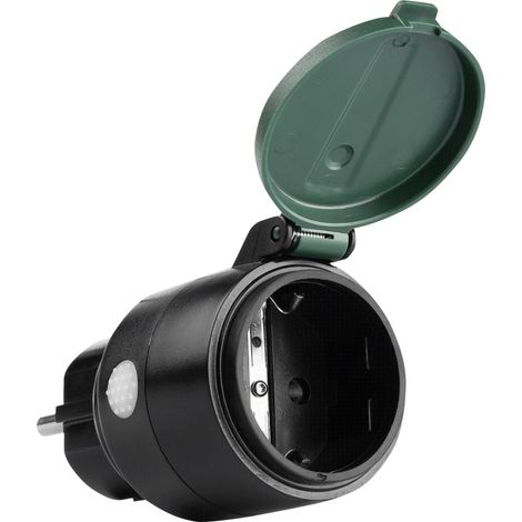 MegaLight Schutzkontakt-Stecker Smart Plug Tuya IP44 schwarz IP44 16dBm Schalter (1/3)