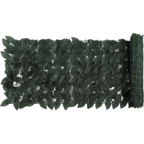 Haie artificielle de feuilles fausses, vert foncé, 0,5 x 3 m, Epipremnum aureum, pour balcon ou cour (1/5)