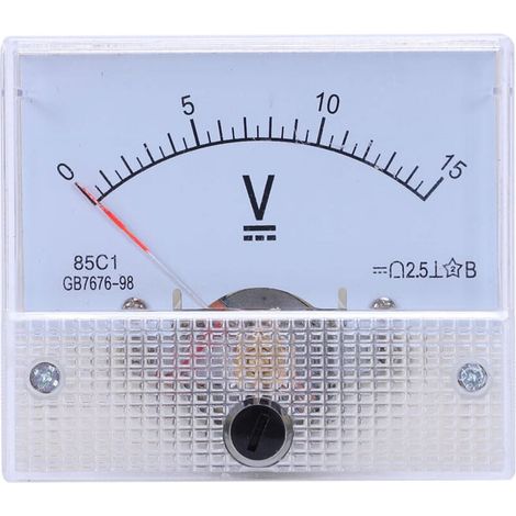 Adecuado para el medidor de voltaje analógico de panel con perilla de ajuste fino ckepdyeh 85C1, CC 0-15V