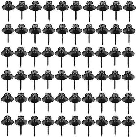 Lot de 60 clous noirs à double tête pour accrocher des tableaux (1/5)