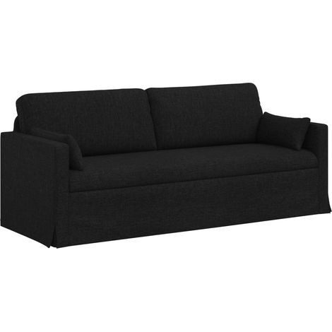 Canapé Noir 198 x 78 x 80 cm tissu (1/5)