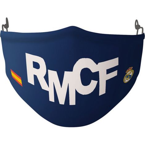 Mascherina Igienica in Stoffa Riutilizzabile Real Madrid C.F. SF-822024-897 Azzurro Bianco