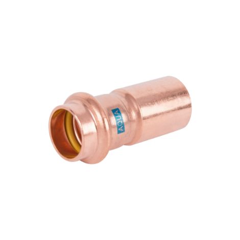 Manchon réducteur HS AQUAGAS V 35 x 22 mm 454303522 AG/IG, Cuivre à sertir, Réducteur, Cuivre, Raccord pour gaz et eau (1/2)