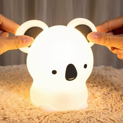 Nazalus-Vente chaude-Veilleuse Enfant,Veilleuse Bebe,Veilleuse Prise Electrique LED Rechargeable,Lampe de Chevet Tactile,Veilleuse Koala Portable Fille Garcon Adulte,Lampe USB Silicone 7 Couleurs,Lumi (1/5)