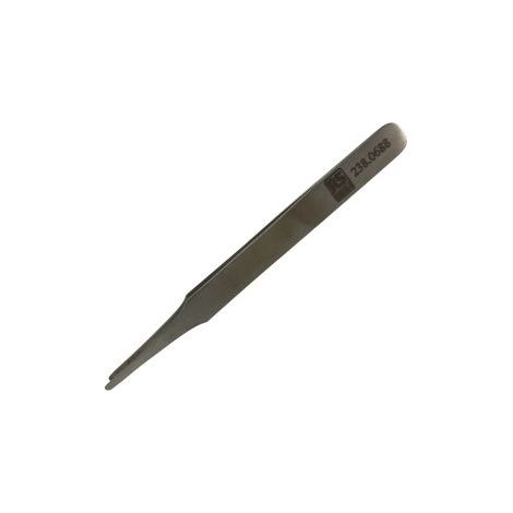 Brucelles de précision RS PRO 2ASA pointe plate arrondie en acier austénitique à faible de teneur en carbone, L. 120 mm ( Prix pour 1 )
