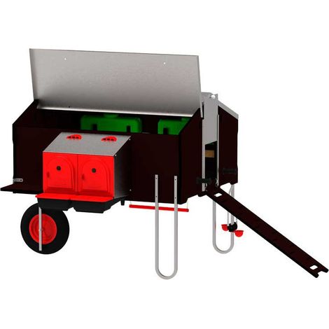 Mobiler Hühnerstall 1x1,2 m mit Freilauf-Set Hühnerstall für Legehennen im Freien (1/5)
