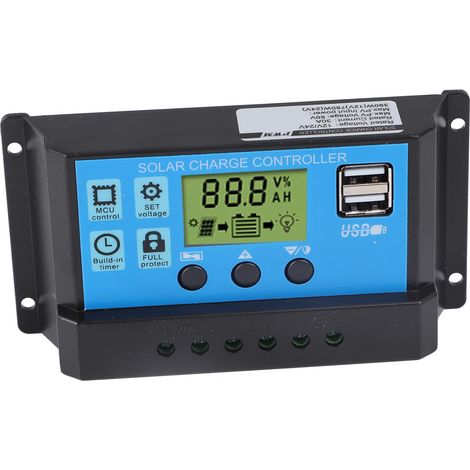 Regolatore di carica solare A30 USB, porta per lampione stradale, display utente per regolatore di qualità da 30 A, regolatori di energia.