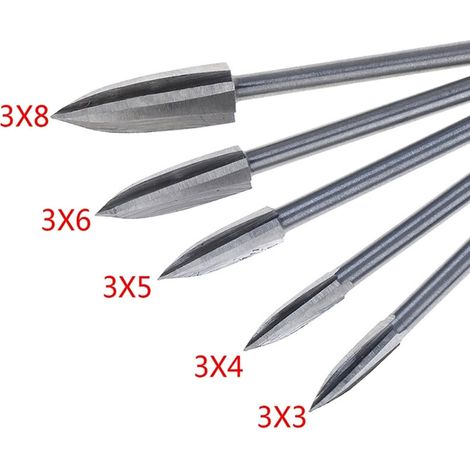 5pcs,Mèches de Gravure sur Bois, Outils de Sculpture pour Accessoires d'Outils Rotatifs (1/3)