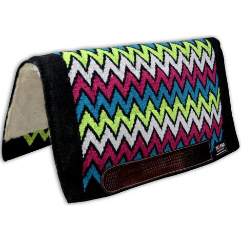 Mehrfarbig - Nebraska model western saddle in navajo fabric with leather reinforcements