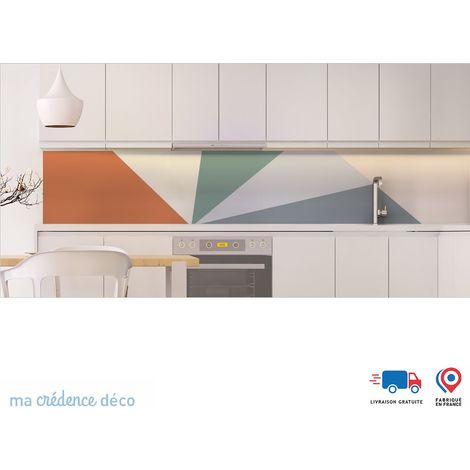 Crédence : Diagonales et couleurs 1 - Alu composite - 245 - 60 (1/3)