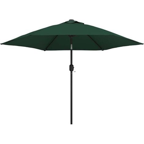 Parasol vert, 3 mètres, mât en acier (1/5)