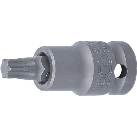 Punta de vaso de impacto longitud 55 mm entrada 12,5 mm (1/2") perfil en T (para Torx) T50 (1/3)
