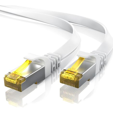 Primewire LAN-Kabel CAT.7, RJ-45 (Ethernet), CAT 7 Flachband U/FTP Gigabit Netzwerkkabel 10 Gbit/s Patchkabel - 25m (1/5)