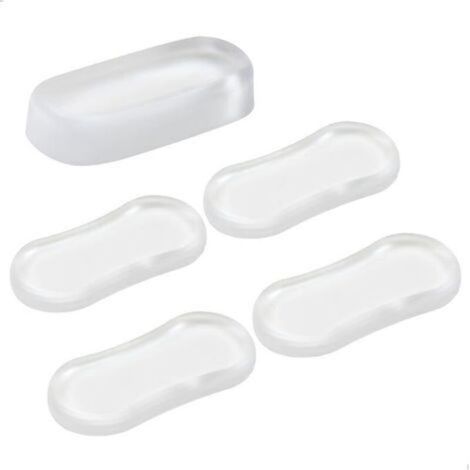 Sollbry 10 Pièces Amortisseur Universel WC, tampons pour abattant de WC,Tampon Universel pour Siège de Toilette Kit D'amortisseurs,Abattant WC Tampon de Remplacement de Toilette Pour la maison,le bure (1/5)