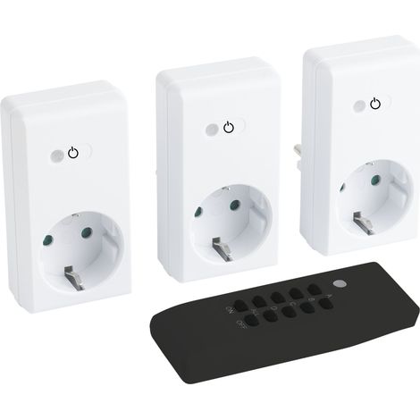 Meister Funksteckdosen-Set 4-teilig - 3600W - 4 Kanäle & 1 Master-Kanal - Mit Fernbedienung - Selbstlern-Funktion