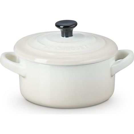 Le Creuset Mini Cocotte Rotonda in Gres Vetrificato 250ml 10cm Bianco (1/2)