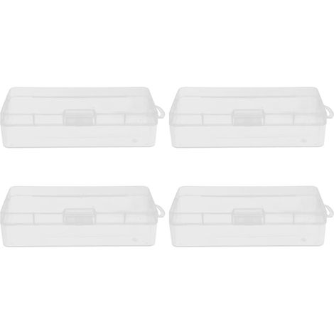 Boîte de rangement transparente en plastique avec couvercle à charnière pour petits objets, loisirs créatifs, perles et bijoux. (1/5)