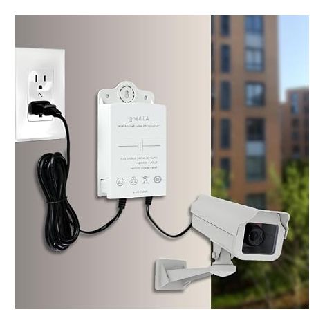 Adaptateur 12 V-2 A pour caméras extérieures et de sécurité, batterie de secours Mini UPS avec capacité de 3600 mAh pour caméra de sécurité extérieure DC12 V (1/5)