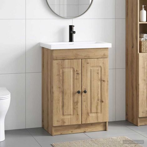 Juego de muebles de baño Roble Artesanal 56 x 37,5 x 81 cm