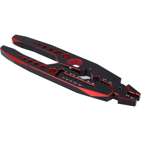 Universelle Klemme für Stoßdämpfer von RC-Cars (ferngesteuertes Modell) mit Unterlegscheibe und Schraube, kompatibel mit 1/8, 1/10 und 1/12 Modellen (RC Crawler, rot). (1/5)