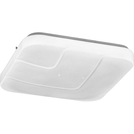 Plafonnier LED carré 33cm 18W blanc étoilé Rabalux (1/5)