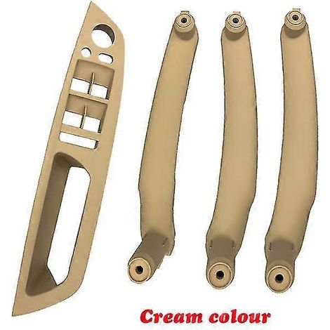 Poignées de porte intérieures neuves (gauche et droite) pour BMW E70 E71 E72 X5 X6 (2007-2013) - Beige - Lot de 4 (1/5)