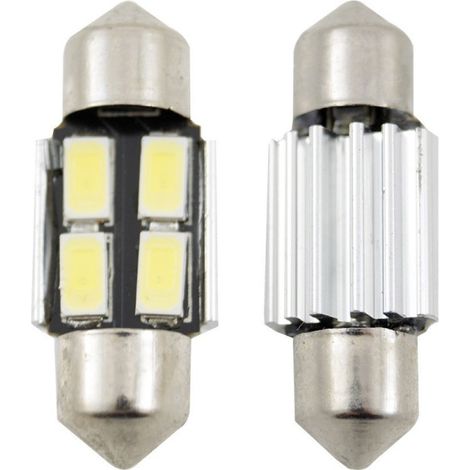 Trade Shop - Cop Lampadina Canbus Siluro 4 Leds 3mm Auto 12v Ricamb Internal Luces Por Car -