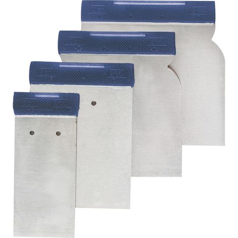 Flächenspachtel ( Japanspachtel ) aus Bandstahl mit Griffleiste Breite 80 mm