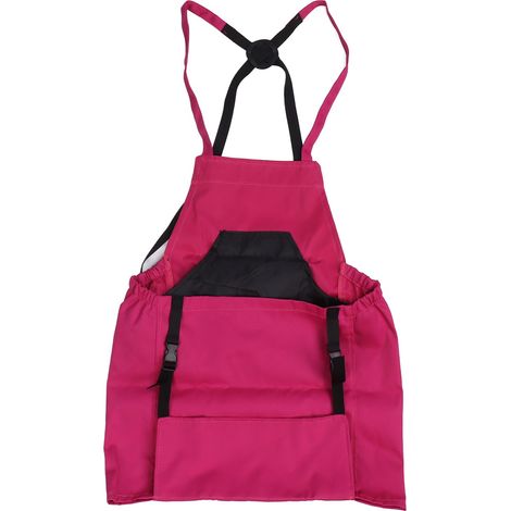 Sac de récolte, tablier de cueillette de fruits, grande capacité, en tissu Oxford, pochette de jardin à ouverture rapide, rose rouge (1/5)