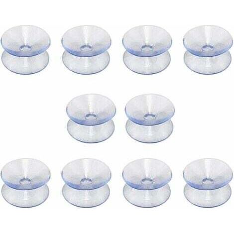 Ventouses Double Face Compatibles avec Top en Verre 10 Ventouses Sans Crochet pour Miroir en Verre Antidérapant Multifonctionnel Double Face (20mm) (1/5)