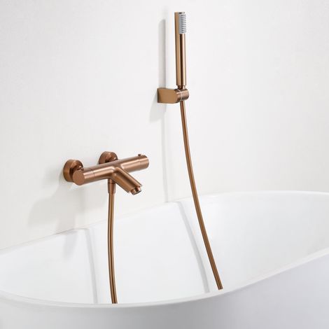 Imex -  Grifo Ducha y Bañera Termostatico Oro Rosa Serie Monza (1/5)