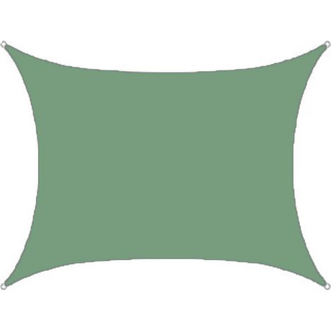 Rectangular shade sail, waterproof and UV-resistant, ideal for terraces, dark green, 3 x 3 m (1/5)