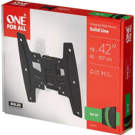 ONE FOR ALL TV-Wandhalter Solid TILT, WM 4221, 43" (109 cm), schwarz (1/2)