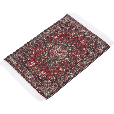 Tapis tissé miniature pour maison de poupée à l'échelle 1:12, accessoire de décoration et cadeau pour enfant n° 3 (1/5)