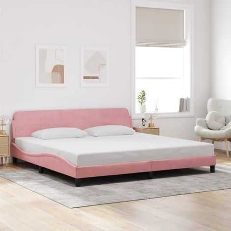 vidaXL Giroletto Dover Rosa 200x200 cm in Velluto (1/5)
