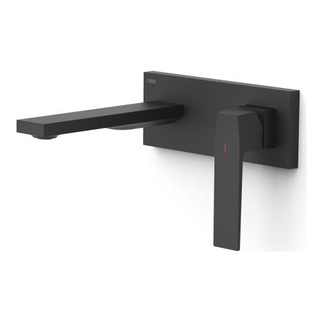 TRES 20230031NM SLIM Pieza Vista para Cuerpo Empotrado De Lavabo Color Negro Mate - ref: 20230031NM (1/2)