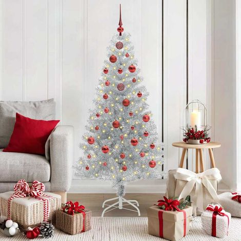 vidaXL Árbol de Navidad Plateado 150 cm PET (1/5)