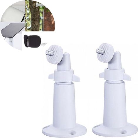 Lot de 2 supports pour caméra, support mural, support de fixation, support pour caméra intérieure et extérieure, blanc (1/5)