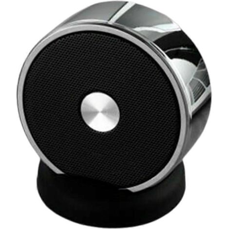 Mini enceinte Bluetooth à chargement sans fil, en métal, système stéréo double TWS portable, noire (1/5)
