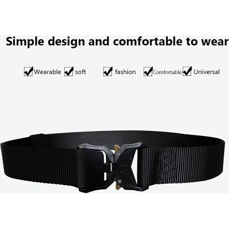 Ceinture d'entraînement multifonctionnelle pour port d'arme dissimulé, équipement des forces de l'ordre, avec boucle à dégagement rapide et boucle en alliage. (1/5)