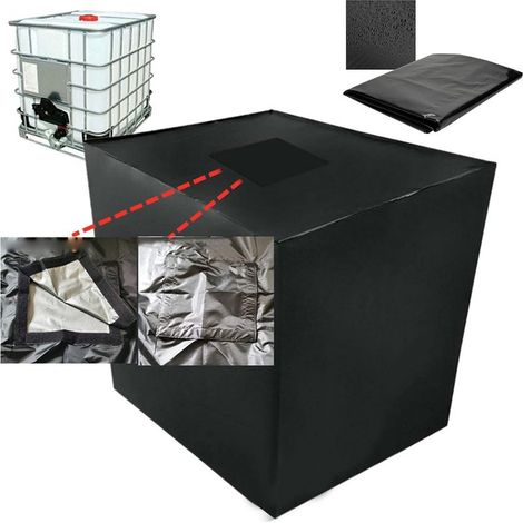 Couvercle de réservoir IBC 1000L accessoires de réservoir d'eau Accessoires de réservoir IBC pour baril de pluie 1000 litres, couvercle IBC avec une fermeture éclair ouverte pour robinet de sortie Ibc (1/5)