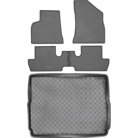 Ensemble de tapis de sol en caoutchouc pour Peugeot 3008 i Crossover (2009-2016) + tapis de coffre