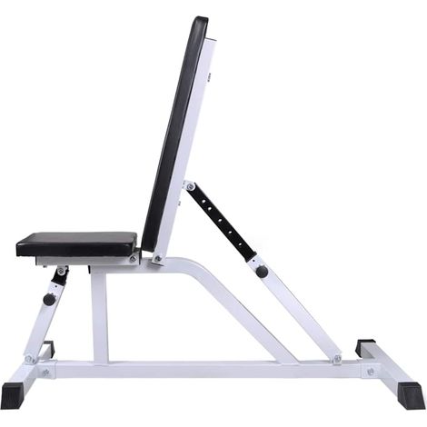 vidaXL Banco de entrenamiento con juego de barras y mancuernas 30,5 kg (1/2)