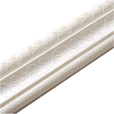 Molding Trim - PE Foam - 230 cm x 8 cm x 1 cm - Auto-adhésif - Décoration Murale Intérieure - 1 pièce