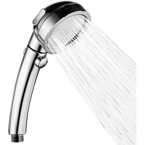 Pommeau Douche Haute Pression en Acier Inoxydable 304 Douchette Douche Aalle de Bain Economie d'Eau Installation Facile (1/5)