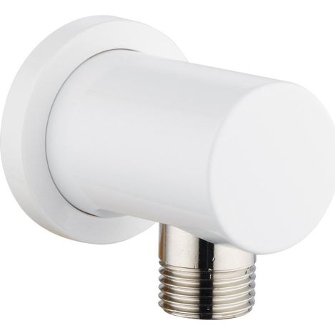 GROHE 27057LS0 Wandanschlussbogen Rainshower 27057 runde Rosette moon white/chrom (1/3)
