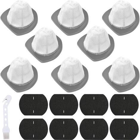 Confezione da 8 filtri di ricambio compatibili con gli aspirapolvere senza sacco Bissell Featherweight Stick modelli 20331, 20333, 20336, 20339, 2033M, 8 filtri in schiuma, codice ricambio n. 1611508 (1/5)